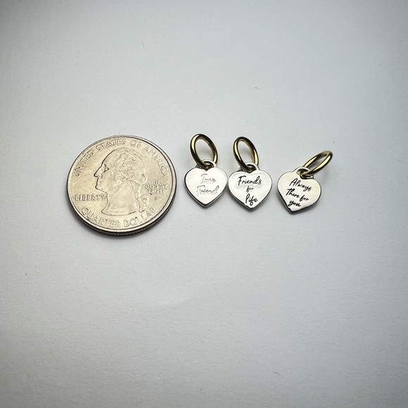 New Pandora Two-tone Splittable Friendship Triple Dangle Charm 925 sterling - Picture 4 of 7